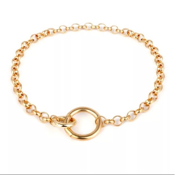 NEW 18K Round Pendant Chain Necklace - Picture 4 of 5